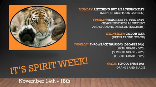 spirit week details